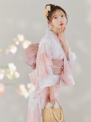 ピンク浴衣セット+着付けセット+帯飾り+髪飾り 楽天市場】☆クーポン利用可！レース 浴衣 ピンク 浴衣 高校生