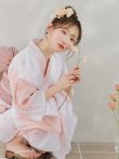 画像4: 【即日発送】ニュアンスピンクフラワー浴衣  【浴衣３点セット 浴衣/帯/下駄】[YMT] (4)