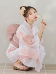 画像8: 【即日発送】ニュアンスピンクフラワー浴衣  【浴衣３点セット 浴衣/帯/下駄】[YMT] (8)