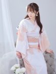 画像15: 【即日発送】ニュアンスピンクフラワー浴衣  【浴衣３点セット 浴衣/帯/下駄】OBI-siwa-200-kj-8-P / HIMO-903-kj-W / HEKO-800-sb-4-P / YA-74-kn-LP / YA-1081-kj-IV / GETA-01-kj-7-P [YMT] (15)
