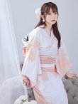 画像7: 【即日発送】ニュアンスピンクフラワー浴衣  【浴衣３点セット 浴衣/帯/下駄】OBI-siwa-200-kj-8-P / HIMO-903-kj-W / HEKO-800-sb-4-P / YA-74-kn-LP / YA-1081-kj-IV / GETA-01-kj-7-P [YMT] (7)