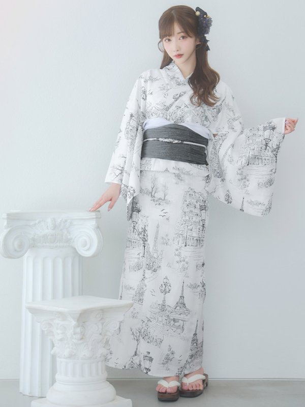A chan様 RiLi 浴衣 はっかあめ 3点セット 浴衣3点セットワンピース(変織紅梅) | センスオブプレイスバイ