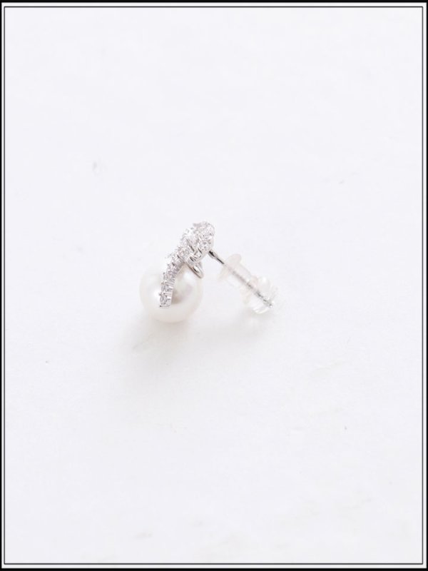 画像3: 【ピアス】ビジューリボンパールピアス【Fサイズ/1カラー】[OF02]  (3)