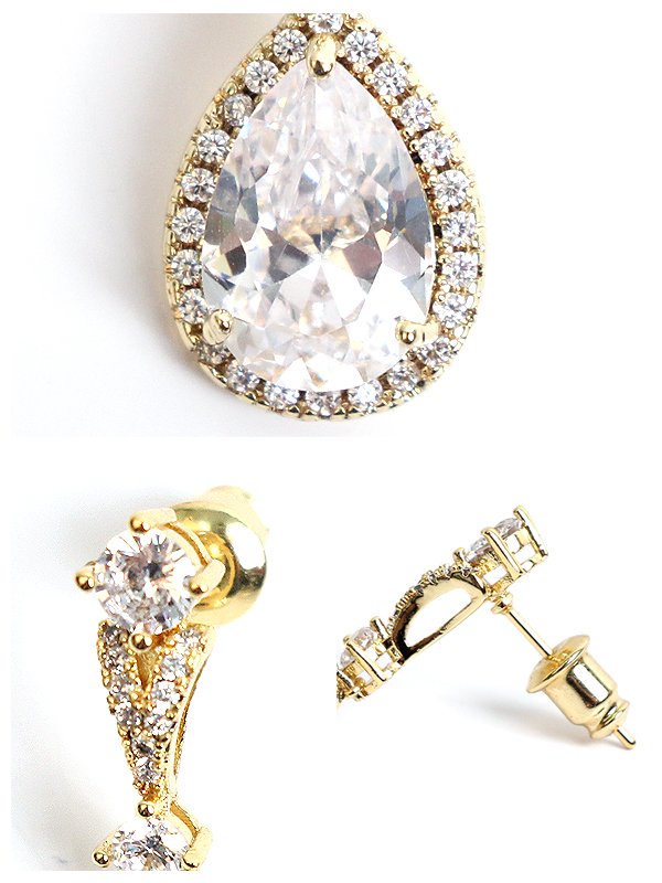 画像4: 【アクセサリー:ピアス】【Angel R/エンジェルアール】ビッグワンストーンピアス/ ピアス【OF02】 (4)