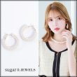 画像1: 【アクセサリー：ピアス】パールフープピアス【1サイズ/1カラー】[OF02] (1)