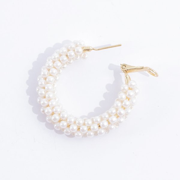 画像3: 【アクセサリー：ピアス】パールフープピアス【1サイズ/1カラー】[OF02] (3)