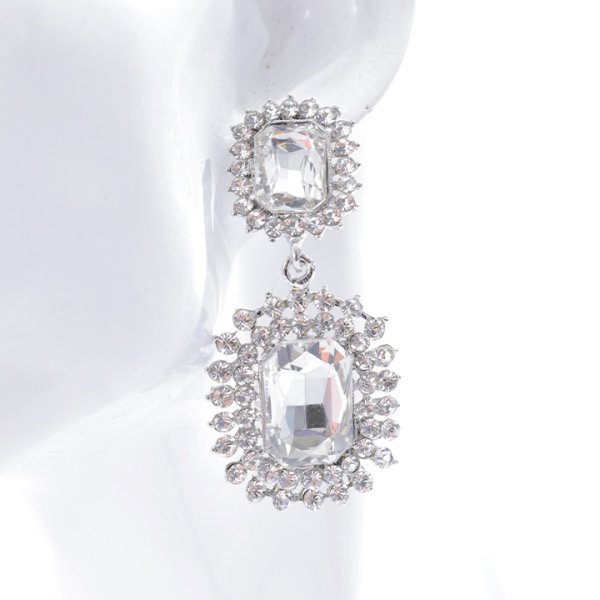 画像3: 【アクセサリー：ピアス】スクエアドロップビジューピアス【Fサイズ/1カラー】[OF02] PI053 (3)