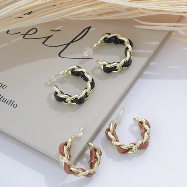 画像8: 【アクセサリー：ピアス】【水着小物：アクセサリー】ゴールドチェーンフープピアス[YMT] (8)