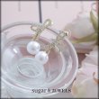 画像1: 【アクセサリー：ピアス】ゴールド/リボン/パール/ピアス【1サイズ/1カラー】[OF02] (1)