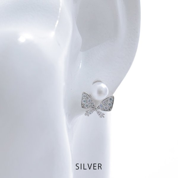 画像2: 【アクセサリー：ピアス】バタフライパールピアス【1カラー】[OF08] (2)