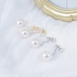 画像2: ビッグパールチェーンピアス【アクセサリー：ピアス】【Fサイズ/2カラー】[OF02]  (2)