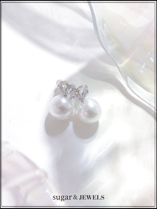 画像1: 【ピアス】ビジューパールピアス【Fサイズ/1カラー】[OF02] 【SB】 (1)