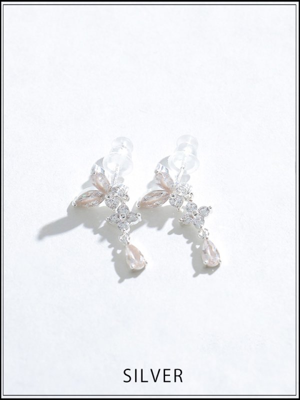 画像2: 【ピアス】バタフライストーンピアス【Fサイズ/1カラー】[OF02]  (2)