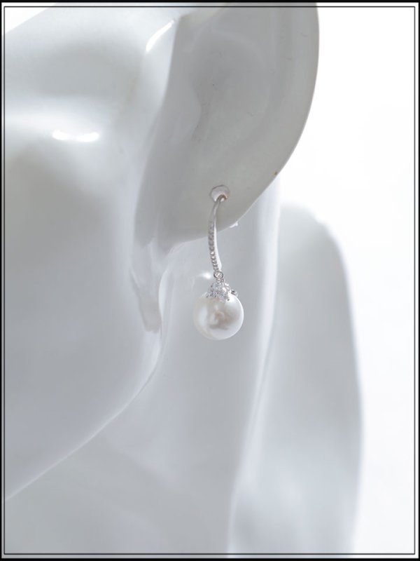 画像2: 【ピアス】フックパールピアス【Fサイズ/1カラー】[OF02]　【YN】 (2)