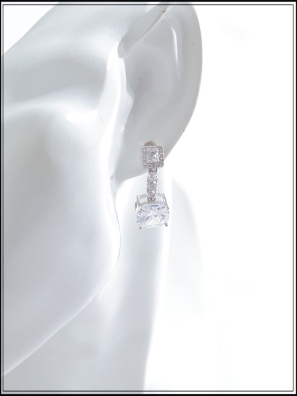 画像4: 【ピアス】スクエアストーンチェーンピアス【Fサイズ/2カラー】[OF02]【YN】 (4)