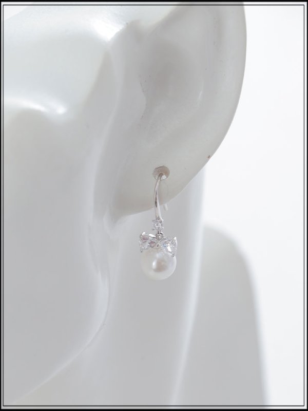 画像2: 【ピアス】パールビジューピアス【1カラー】[OF02] (2)