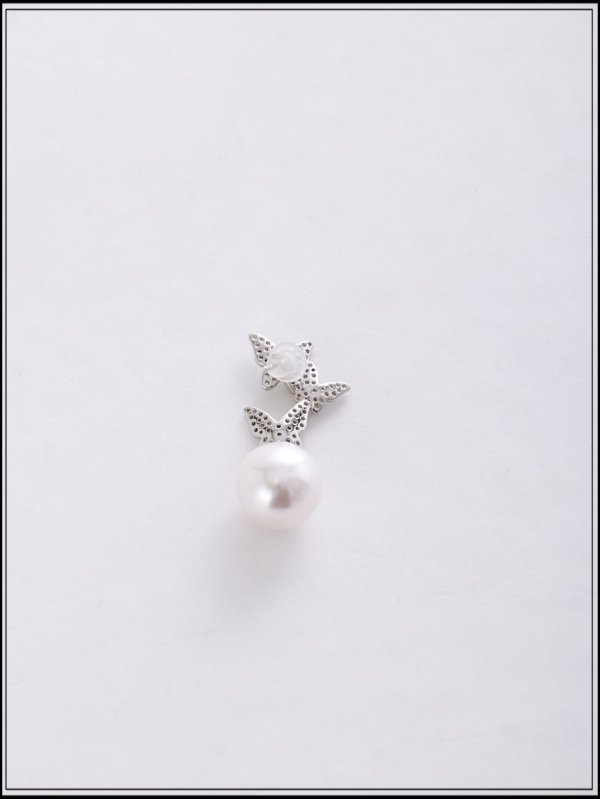 画像3: 【ピアス】バタフライビジューパールピアス【Fサイズ/1カラー】[OF02]  (3)