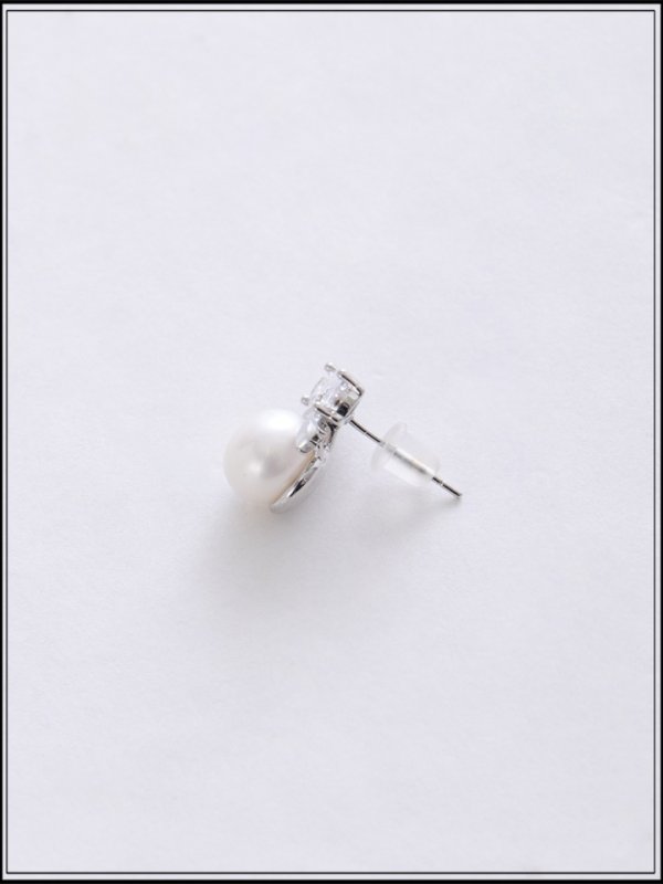 画像3: 【ピアス】ビジューリボンパールピアス【Fサイズ/1カラー】[OF02]  (3)