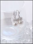 画像5: 【ピアス】ビッグパールフラワービジューフックピアス【Fサイズ/1カラー】[OF02]  (5)