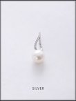 画像2: 【ピアス】ビジューラインパールフープピアス【Fサイズ/1カラー】[OF02]  (2)