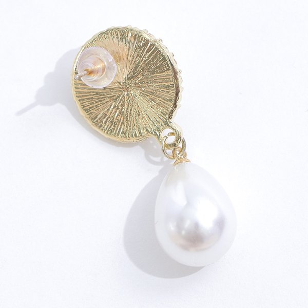 画像3: 【アクセサリー:ピアス】ホワイトパールビジューピアス【OF02】 (3)