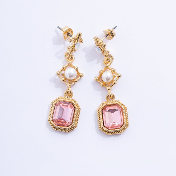 画像5: 【アクセサリー:ピアス】スクエアドロップパールピアス【2カラー】【OF02】 (5)