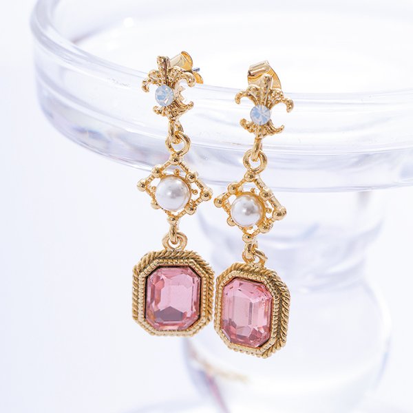 画像7: 【アクセサリー:ピアス】スクエアドロップパールピアス【2カラー】【OF02】 (7)