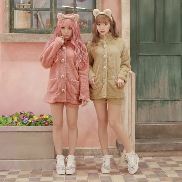 画像8: 【即日発送】さくりなちゃんコラボふわもこベア【ハロウィンコスプレ4点セット】【Fサイズ/2カラー】[HC02] (8)