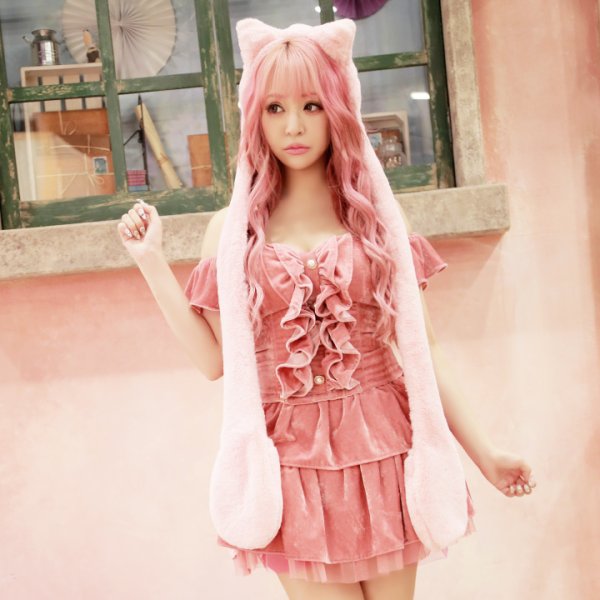 画像5: 【即日発送】さくりなちゃんコラボふわふわキャット【ハロウィンコスプレ5点セット】【S-Mサイズ/1カラー】[HC02] (5)