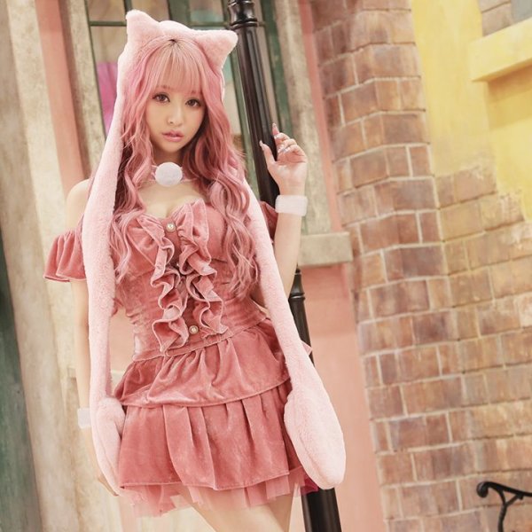 画像8: 【即日発送】さくりなちゃんコラボふわふわキャット【ハロウィンコスプレ5点セット】【S-Mサイズ/1カラー】[HC02] (8)