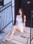 ホワイト　モデル：ももか　身長：156cm　着用サイズ：Sサイズ