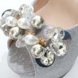 画像8: 再入荷!【35-39サイズ/3カラー】ラメグリッタービジューオープントゥパンプス[OF02] (8)