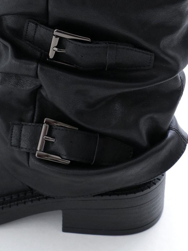 画像8: 合皮ベルトショートブーツ【35-39サイズ/2カラー】[OF02] 【YN】 (8)