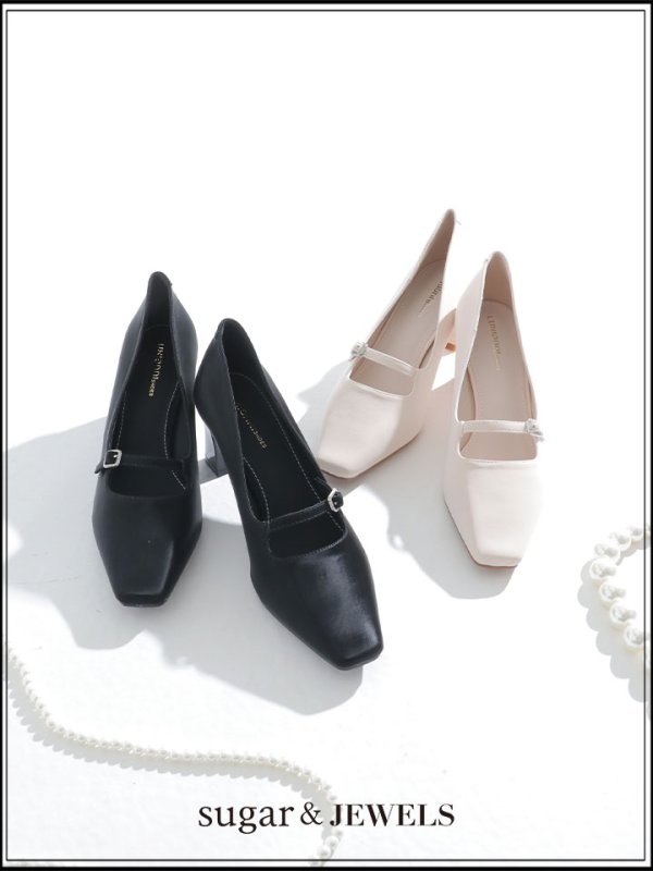 画像1: 【パンプス】スクエアトゥパンプス【36-38サイズ/2カラー】[OF02] 【YN】 (1)