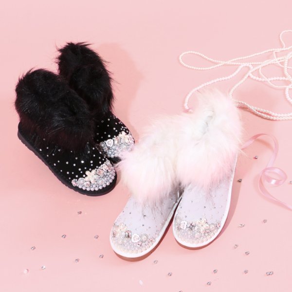 画像15: 【SAKURINAxjewels】桜井莉菜プロデュース★ビジュー＆ファームートンブーツ[HC02] (15)