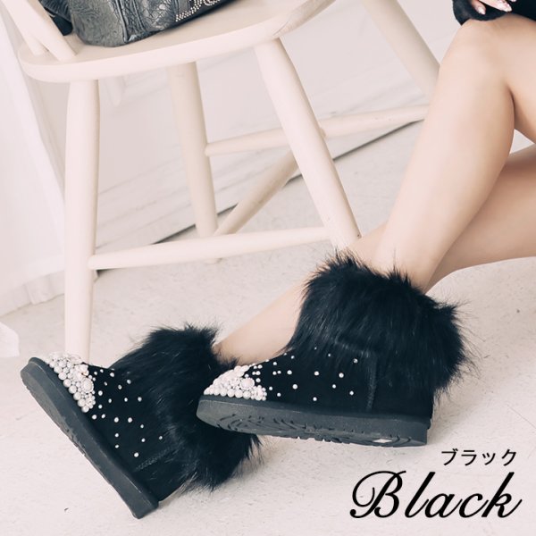 画像4: 【SAKURINAxjewels】桜井莉菜プロデュース★ビジュー＆ファームートンブーツ[HC02] (4)