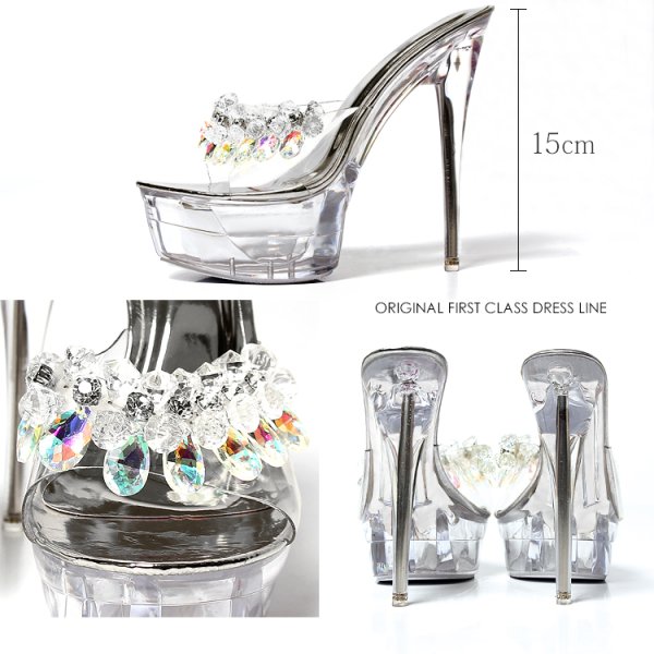 画像3: 【Angel R/エンジェルアール】15cmヒール/ クリア/ オープントゥサンダル/ パンプス[OF02]【一部予約商品/10月下旬-11月上旬発送予定】 (3)