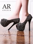 画像1: 【予約商品/7月中旬-7月下旬発送予定】【ANGEL R/エンジェルアール】15cmヒール/ ラインストーンラメ/ オープントゥ/ ハイヒール/ サンダル[OF02] (1)