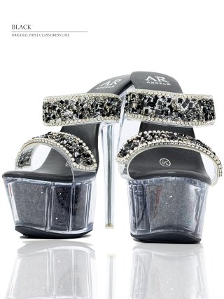 ANGEL R/エンジェルアール】17cmヒール/ ビジュー/ リボンモチーフ