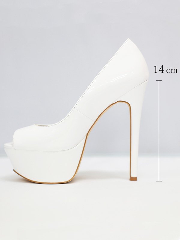 画像5: 【Angel R/エンジェルアール】14cmヒール/ エナメル/ オープントゥ/ ハイヒール/ サンダル[OF02] (5)