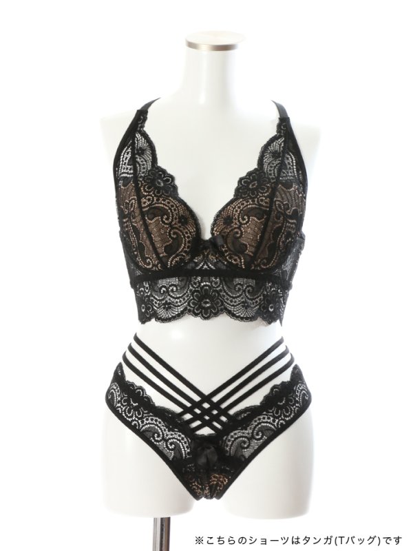 画像8: 【ランジェリー/下着】ワイヤー入り レース ロングブラジャー (8)