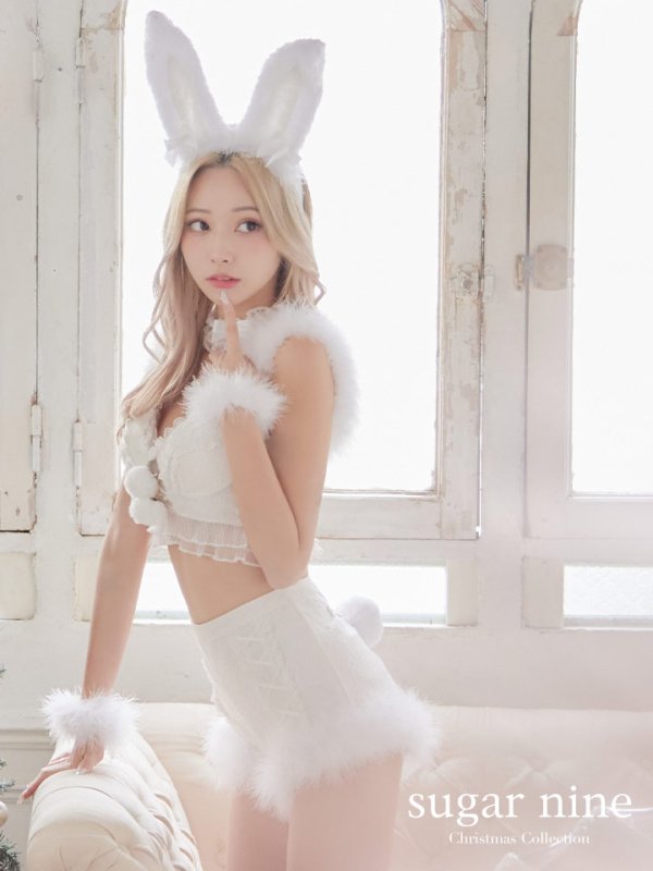 画像2: 【ノベルティ対象】即日発送!セットアップバニーサンタ【sugar nine サンタコス 8点セット】【S-Lサイズ/2カラー】[YMT] (2)