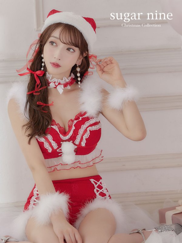 画像3: 【ノベルティ対象】即日発送!セットアップバニーサンタ【sugar nine サンタコス 8点セット】【S-Lサイズ/2カラー】[OF04] (3)