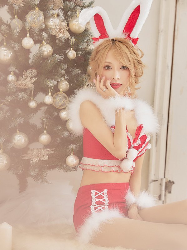 画像7: 【ノベルティ対象】即日発送!セットアップバニーサンタ【sugar nine サンタコス 8点セット】【S-Lサイズ/2カラー】[YMT] (7)