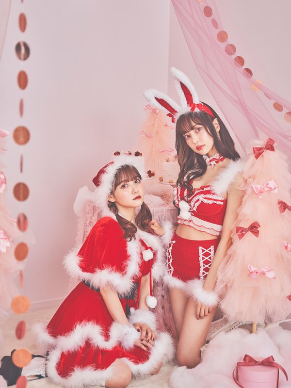 画像11: 即日発送!セットアップバニーサンタ【sugar nine サンタコス 8点セット】【S-Lサイズ/2カラー】[OF04] (11)