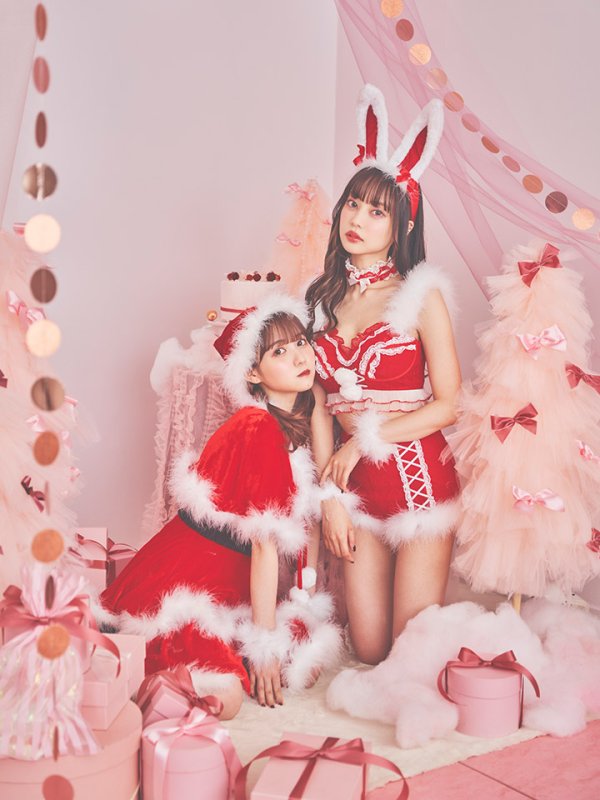 画像13: 即日発送!セットアップバニーサンタ【sugar nine サンタコス 8点セット】【S-Lサイズ/2カラー】[OF04] (13)