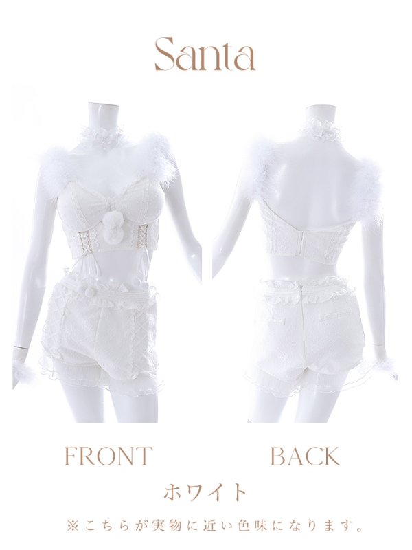 画像47: 【サンタセール！】【sugar nine×マリームーンコラボ】【S-Mサイズ/3カラー】セットアップレースサンタコスプレ[YMT] (47)