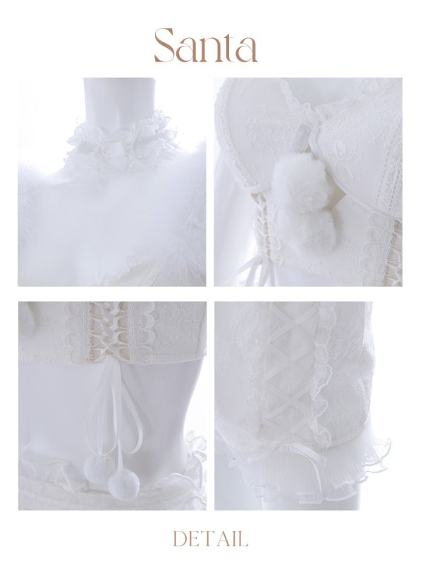 画像49: 【サンタセール！】【sugar nine×マリームーンコラボ】【S-Mサイズ/3カラー】セットアップレースサンタコスプレ[YMT] (49)