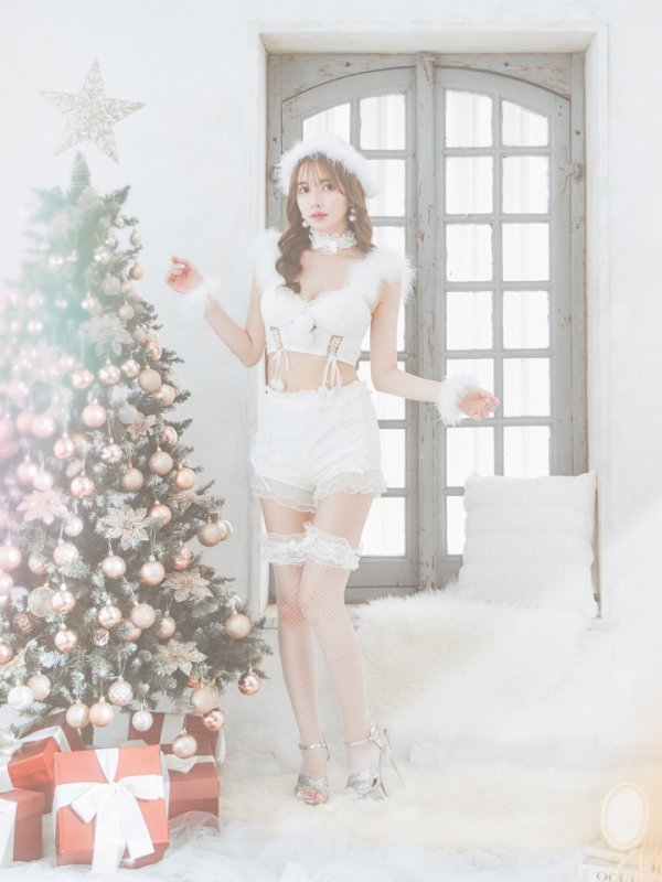 画像9: 【サンタセール！】【sugar nine×マリームーンコラボ】【S-Mサイズ/3カラー】セットアップレースサンタコスプレ[YMT] (9)