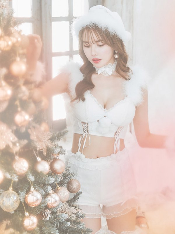画像10: 【サンタセール！】【sugar nine×マリームーンコラボ】【S-Mサイズ/3カラー】セットアップレースサンタコスプレ[YMT] (10)